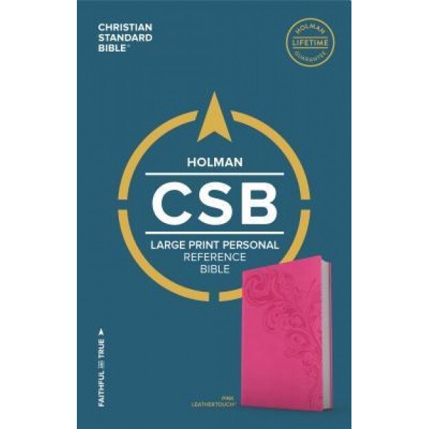 CSB Large Print Personal Size Reference Bible, Pink Leathertouch, Holman Bible Staff (Editor)