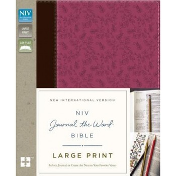 NIV, Journal the Word Bible, Large Print, Imitation Leather, Pink/Brown: Reflect, Journal, or Create Art Next to Your Favorite Verses, NIV, Journal the Word Bible, Large Print, Imitation Leather, Pink/Brown: Reflect, Journal, or Create Art Next to Your Favorite Verses,