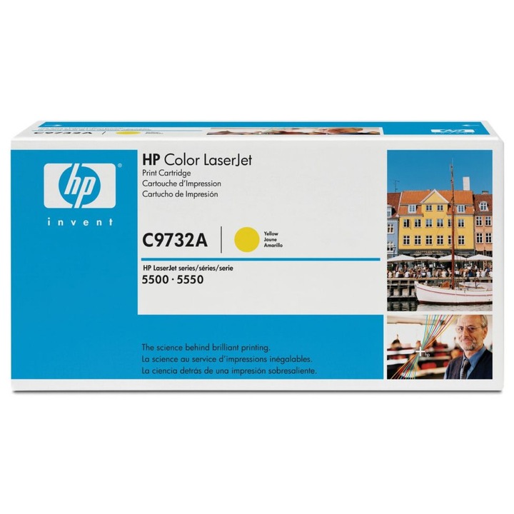 Tonerkazetta, HP 645A (C9732A), Sárga