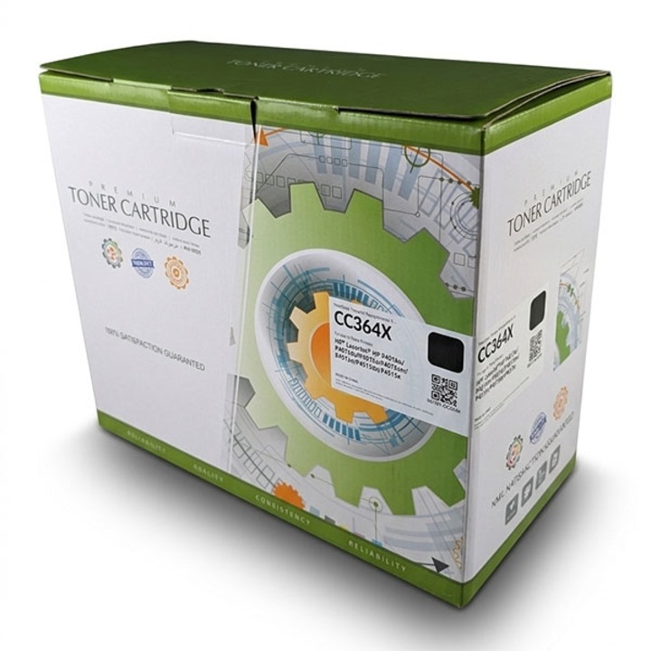 Toner kazetta, HP CC364X, Fekete, Kompatibilis