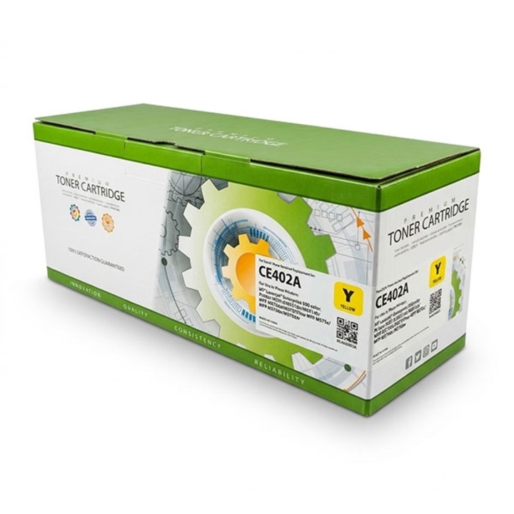 Toner kazetta, HP CE402A, Sárga, Kompatibilis