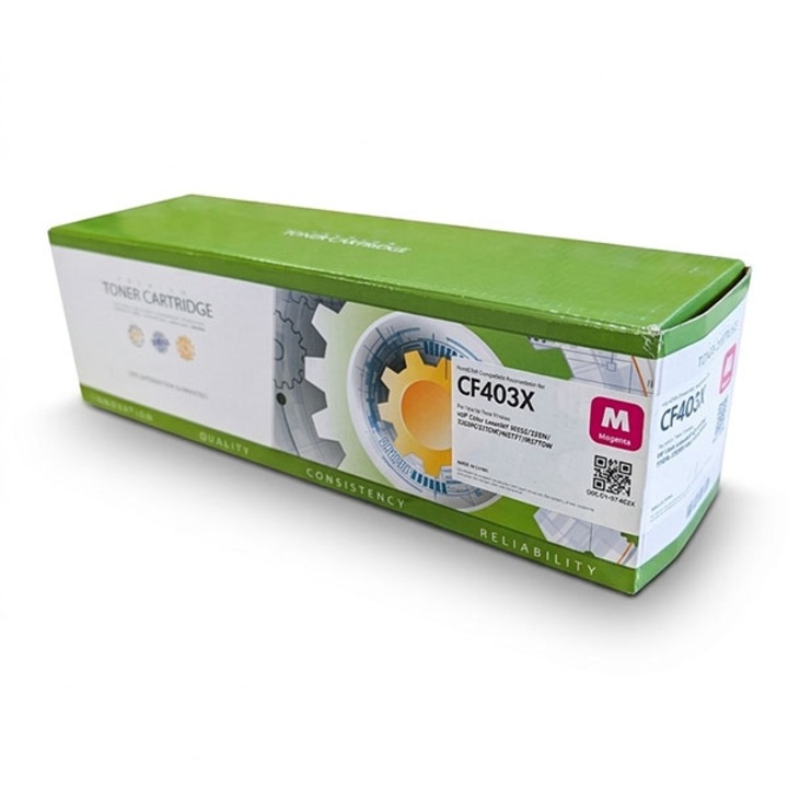 Toner kazetta, HP CF403X, Magenta, Kompatibilis