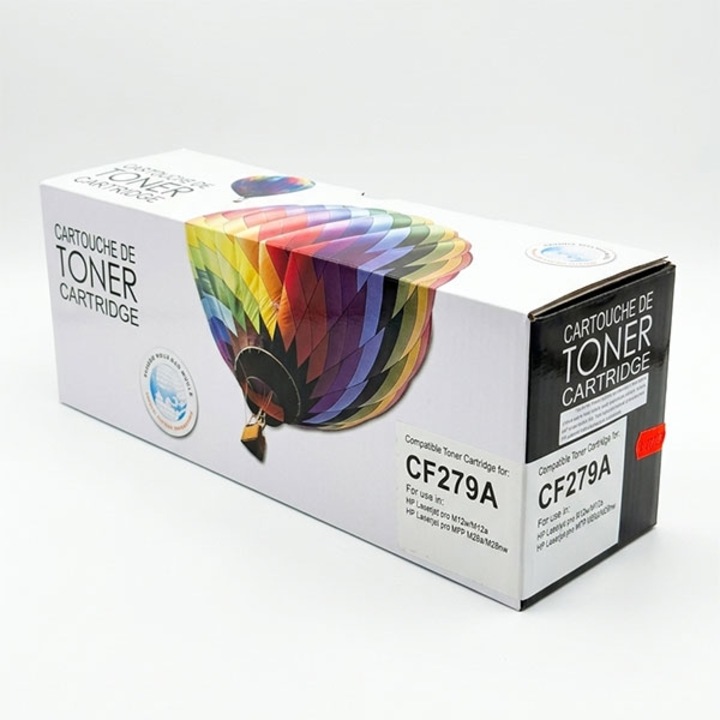 Toner kazetta, HP CF279A, Fekete, Kompatibilis