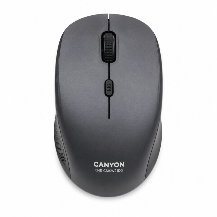 Безжична мишка, Canyon CNS-CMSW21DG, 1600 dpi, Тъмносива