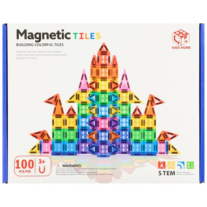 Cuburi magnetice, 100 de piese, Mega Creative