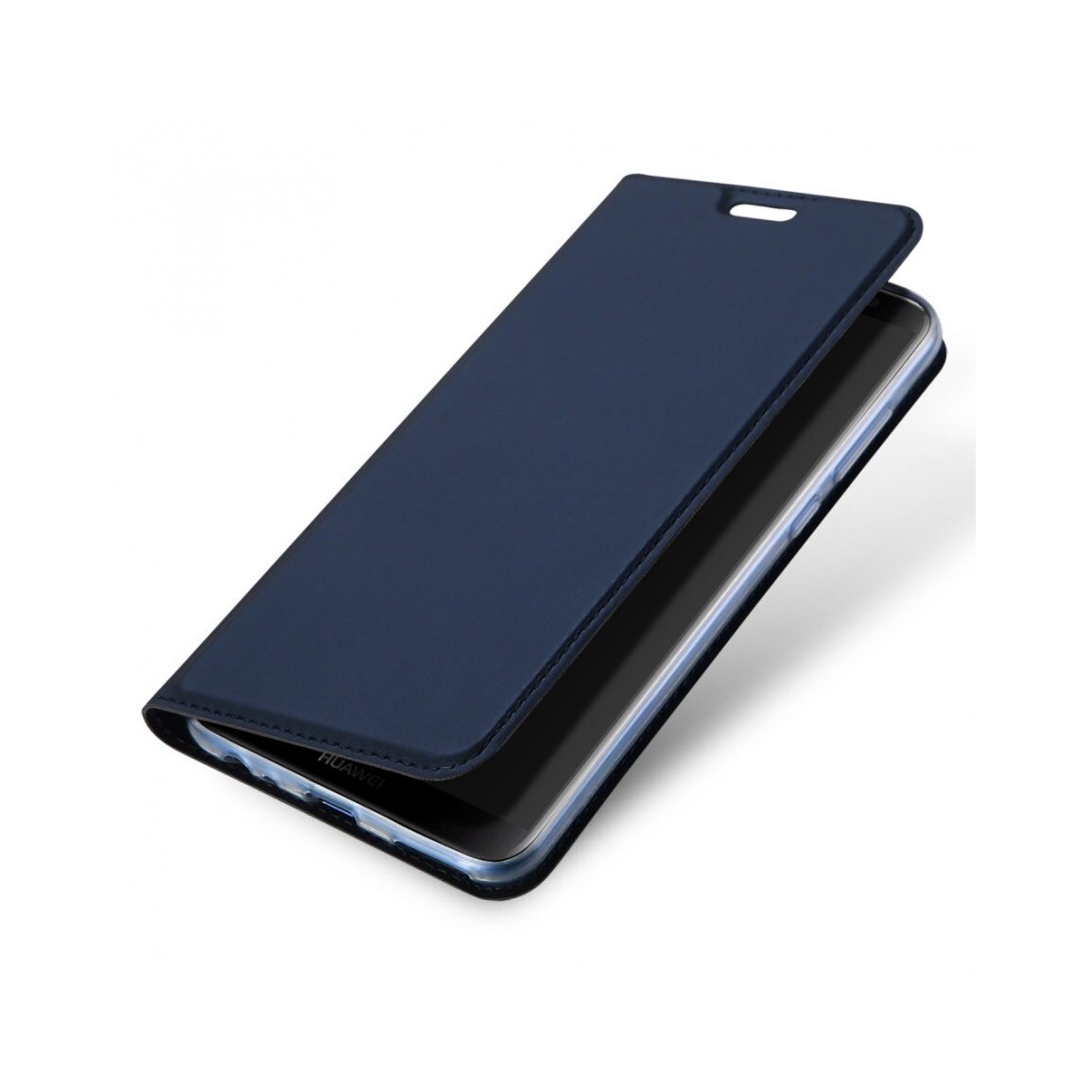 Husa de protectie din plastic si piele ecologica DUX DUCIS pentru Huawei Mate 10 Lite, albastru inchis