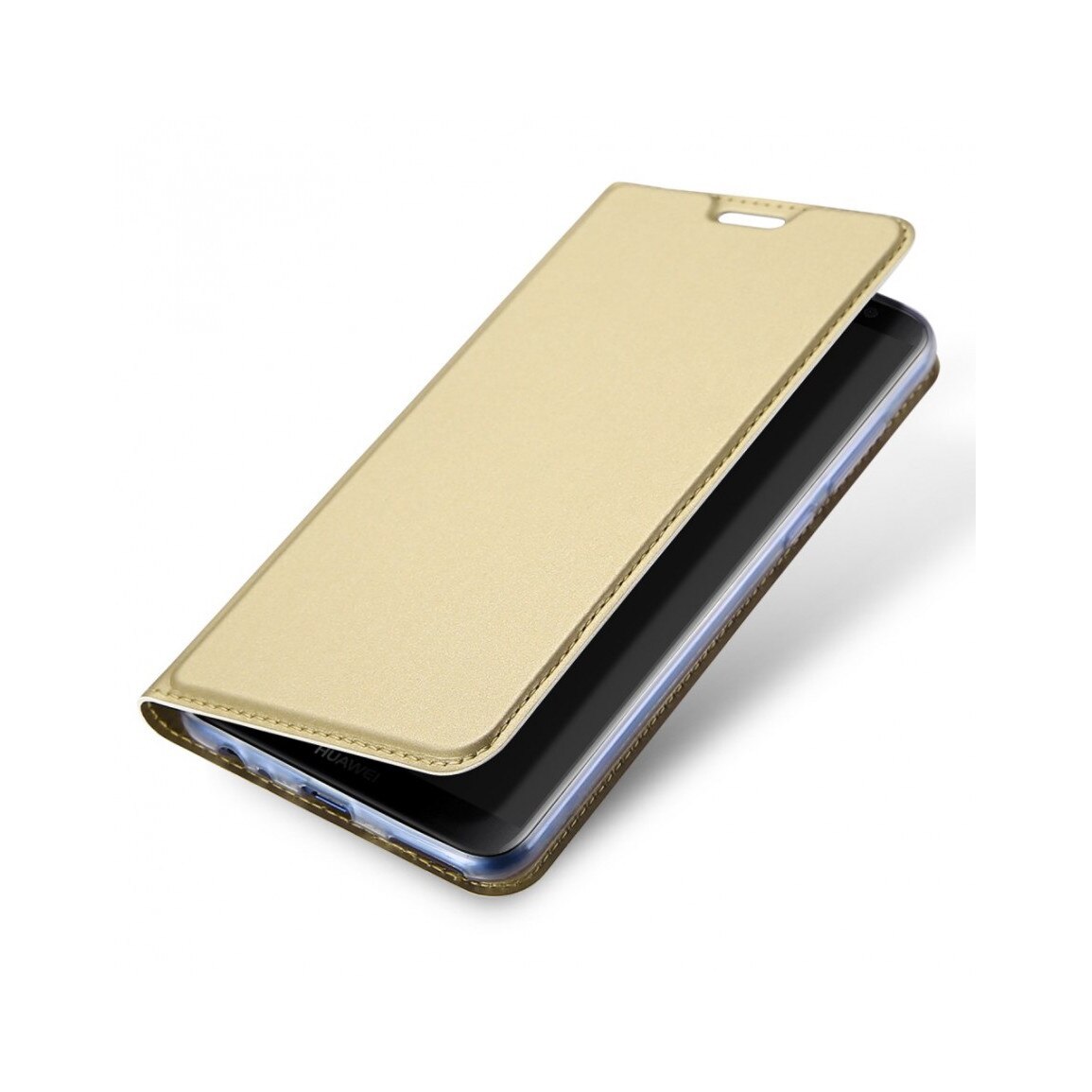 Husa de protectie din plastic si piele ecologica DUX DUCIS pentru Huawei Mate 10 Lite, gold