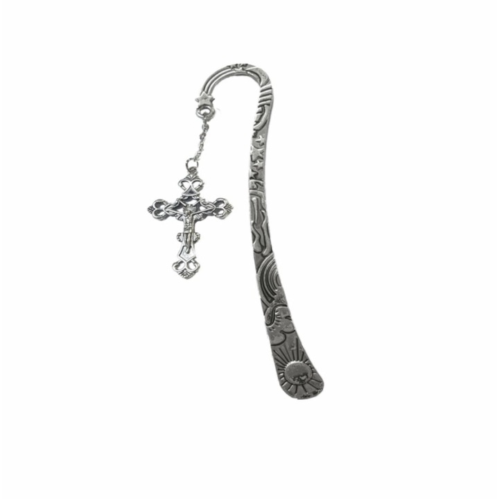 Semn de carte AA cu lantisor si crucifix