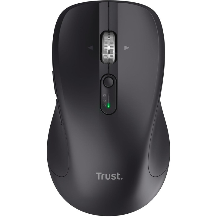 Egér vezeték nélküli Trust Treva, Fém görgő, Bluetooth + 2.4GHz, Halk gombok
