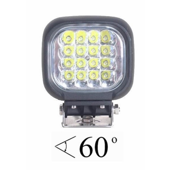 Proiector lucru 113x110x85mm, 16 LED-uri, 9-30V/48W, 4800lm, 60 grade Flood, BK69044f