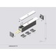 SET - Alumínium profil LED szalaghoz - LINEA - 1m - eloxált
