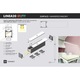 SET - Alumínium profil LED szalaghoz - LINEA - 1m - eloxált