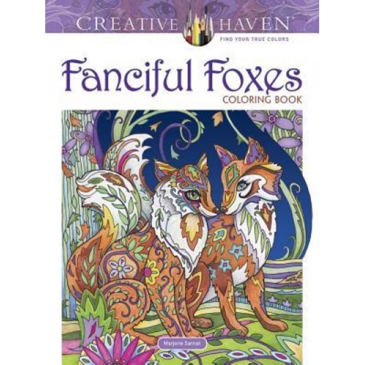 Creative Haven Fanciful Foxes Coloring Book, Marjorie Sarnat (Author)
