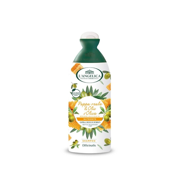 Sampon Nutritiv cu Laptisor de Matca si Ulei de Masline L'Angelica, 250 ml