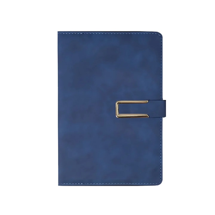 Caiet organizer A5 YANYXR BCS3190141, coperta piele ecologica, 240 pagini, albastru inchis