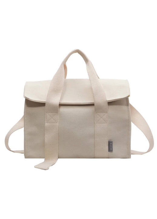 YANYXR, Geanta tote din canvas pentru laptop cu banduliera reglabila si manere scurte, BCS3190266, bej deschis, 31 × 24 × 16 cm