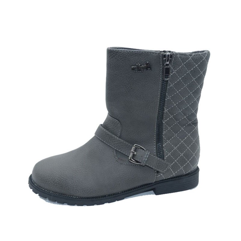 Cizme imblanite pentru fete American Club K5506-C109G, Gri