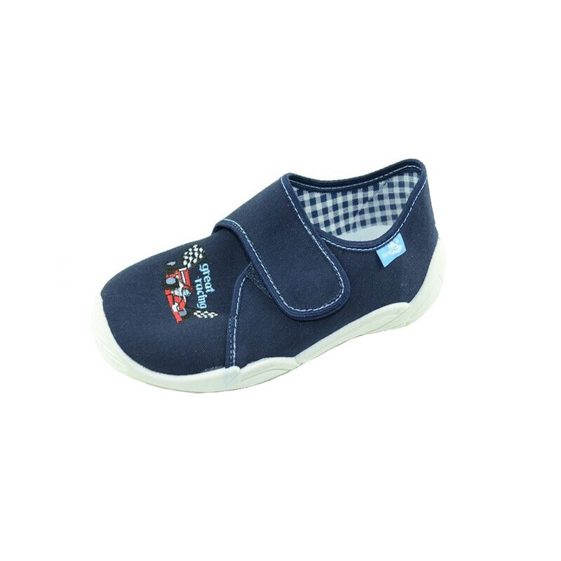 Pantofi din panza pentru baieti Renbut, velcro, Bleumarin