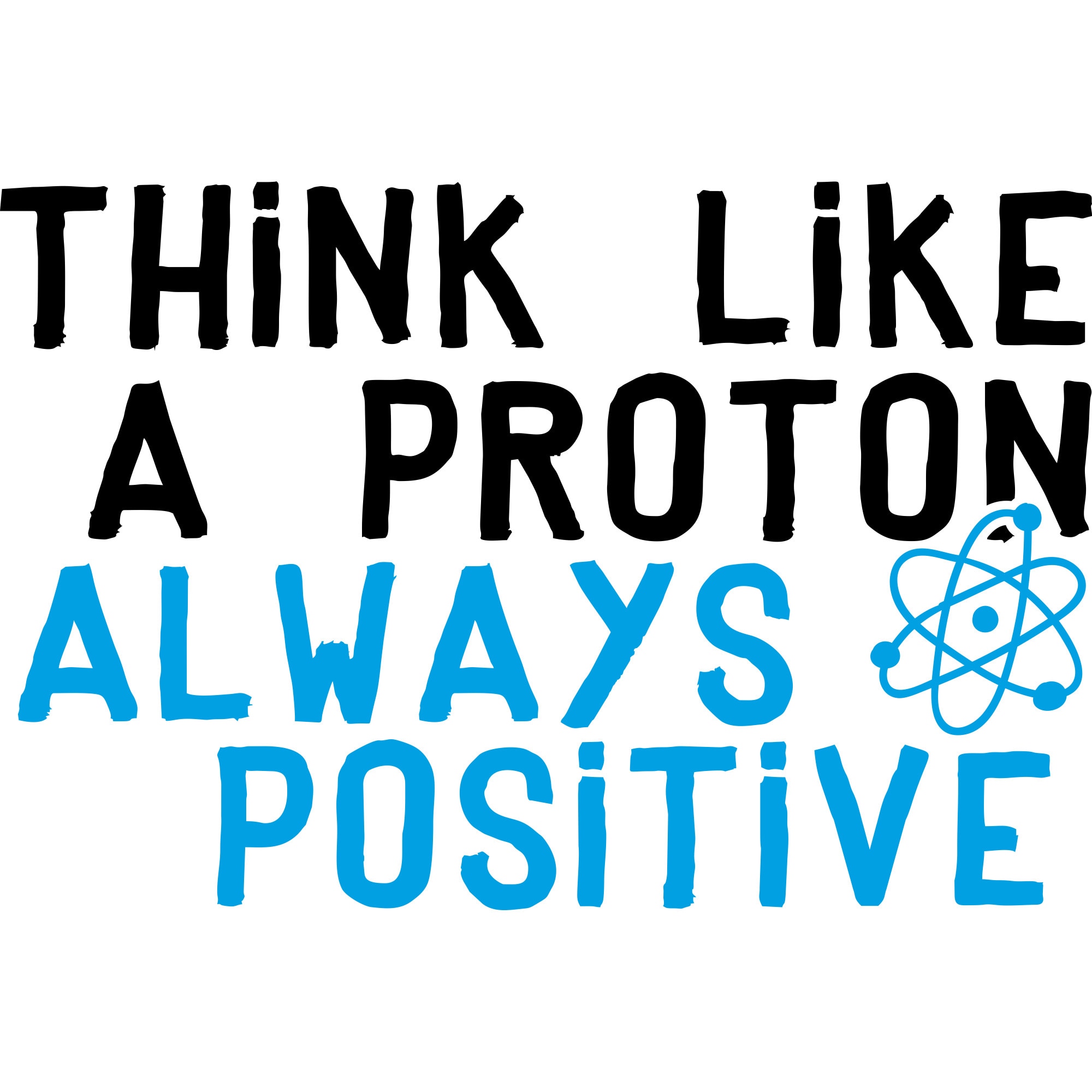 Sticker decorativ iStick, Think Positive, 55x37cm