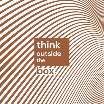 Sticker decorativ iStick, Think Outside The Box, 65x65cm, maro Sticker decorativ iStick, Think Outside The Box, 65x65cm, maro