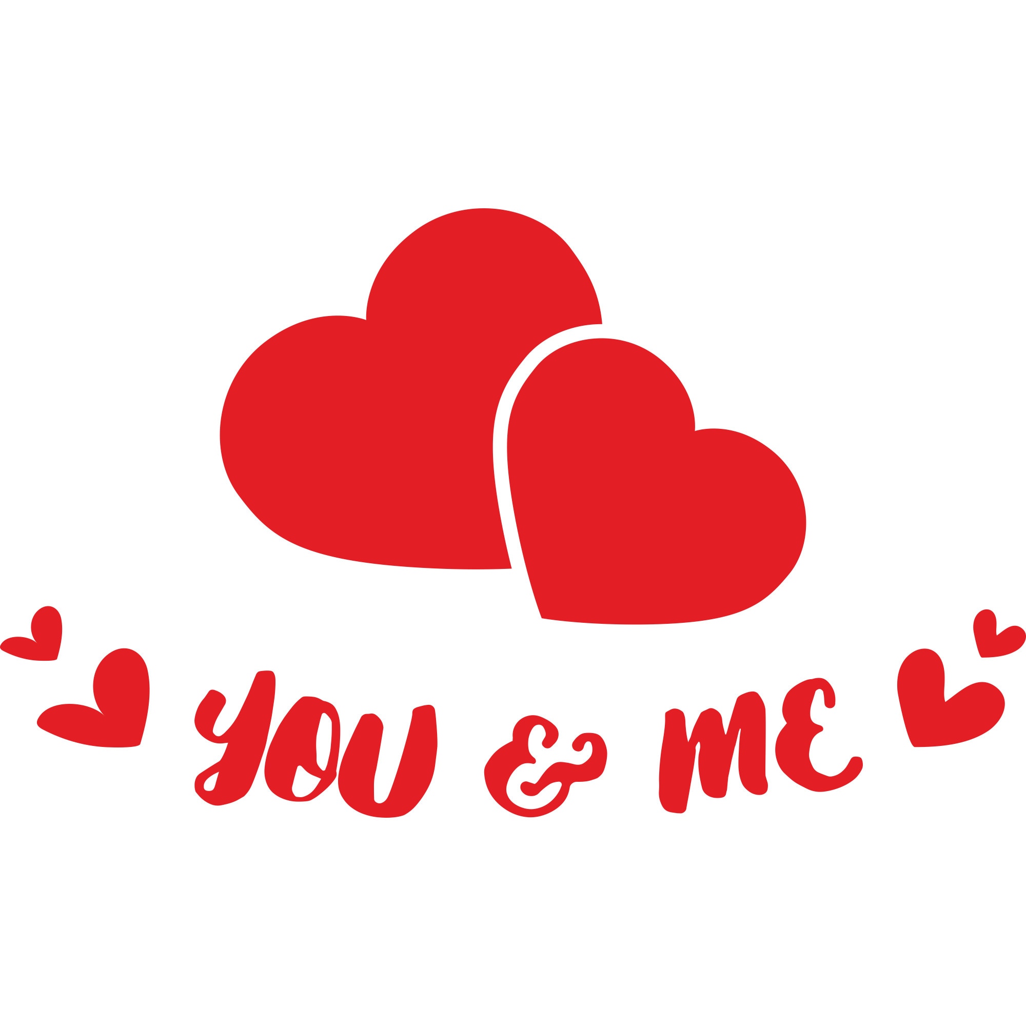 Sticker decorativ iStick, You&Me, 90x53cm, rosu