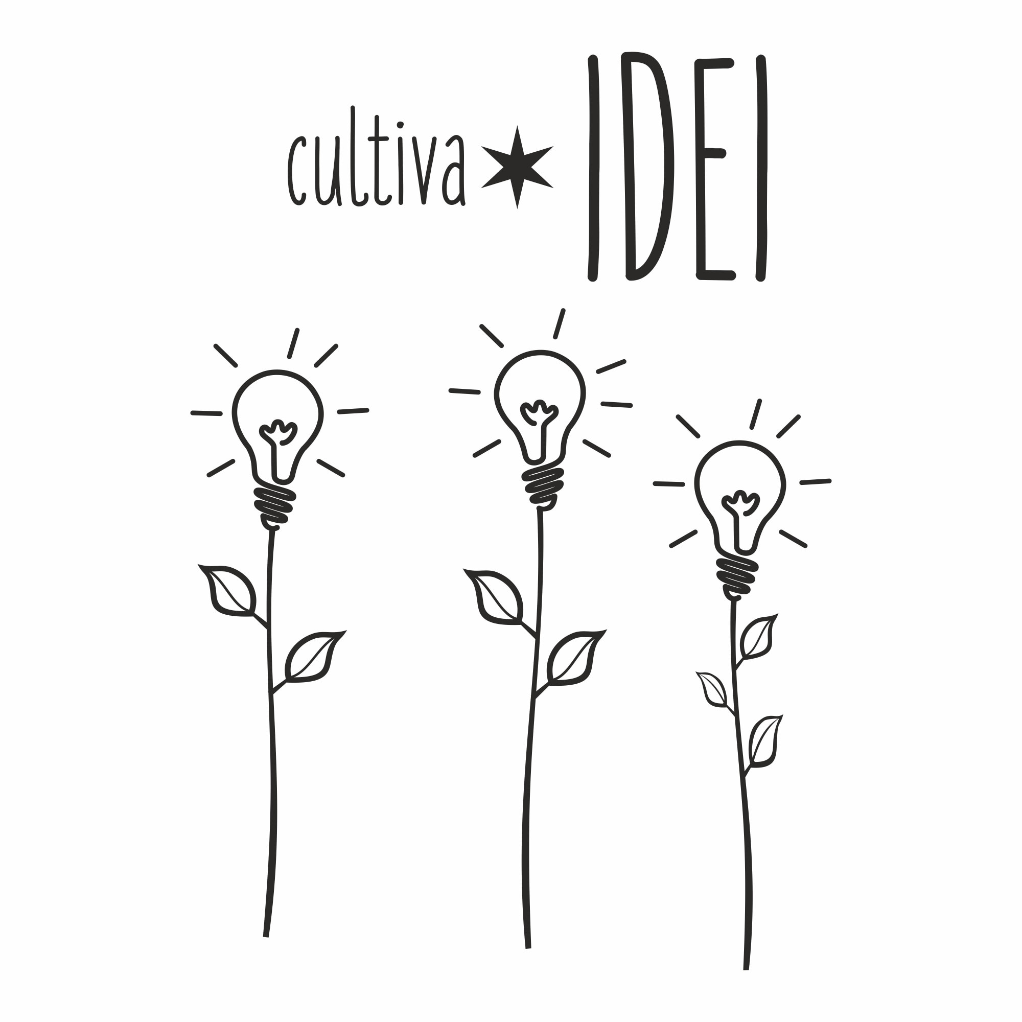 Sticker decorativ iStick, Cultiva idei, 53x75cm, negru