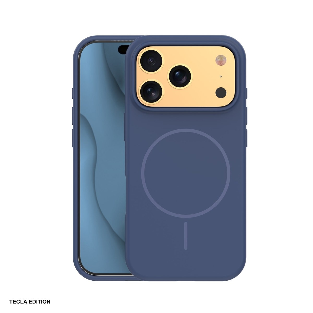 Husa Silicone Thin Mag pentru Apple iPhone 17 Pro Max, iPhone 18 Pro Max, Carcasa magnetica, Albastru
