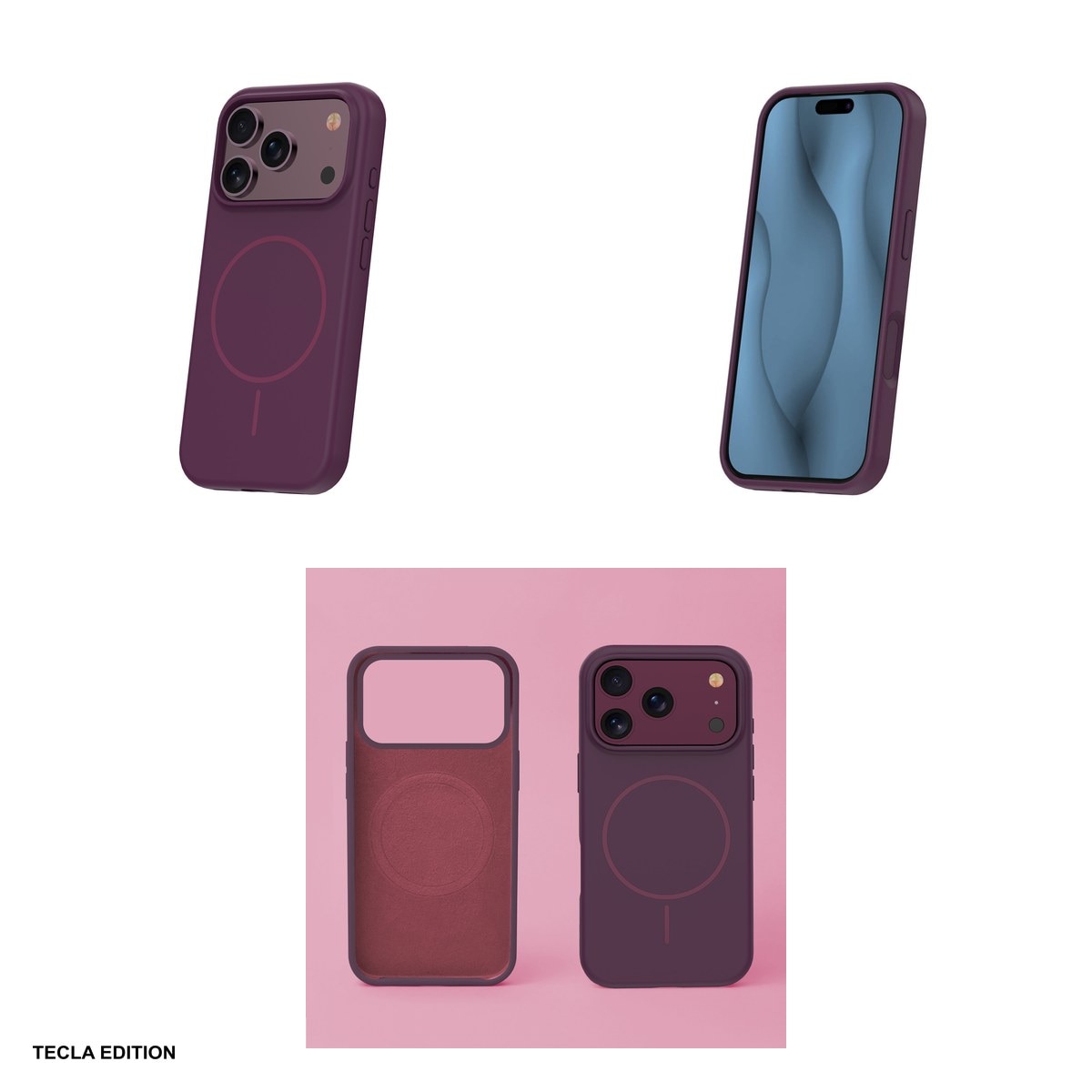 Husa Silicone Thin Mag cherry pentru Apple iPhone 17 Pro Max, iPhone 18 Pro Max, Carcasa magnetica, Visiniu