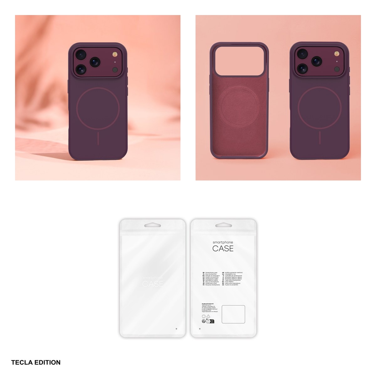 Husa Silicone Thin Mag cherry pentru Apple iPhone 17 Pro Max, iPhone 18 Pro Max, Carcasa magnetica, Visiniu