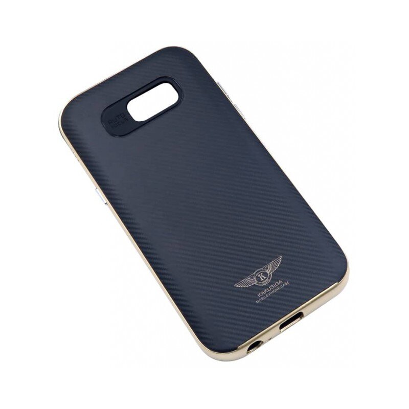 Husa Ikaku Hybrid Fiber Samsung A3 2017 Negru Gold