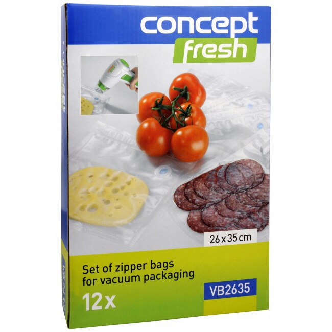 Set pungi vidare Concept VB2635, dimensiuni 26 x 35, pentru pistol de vidat Concept VA0020, 12 bucati