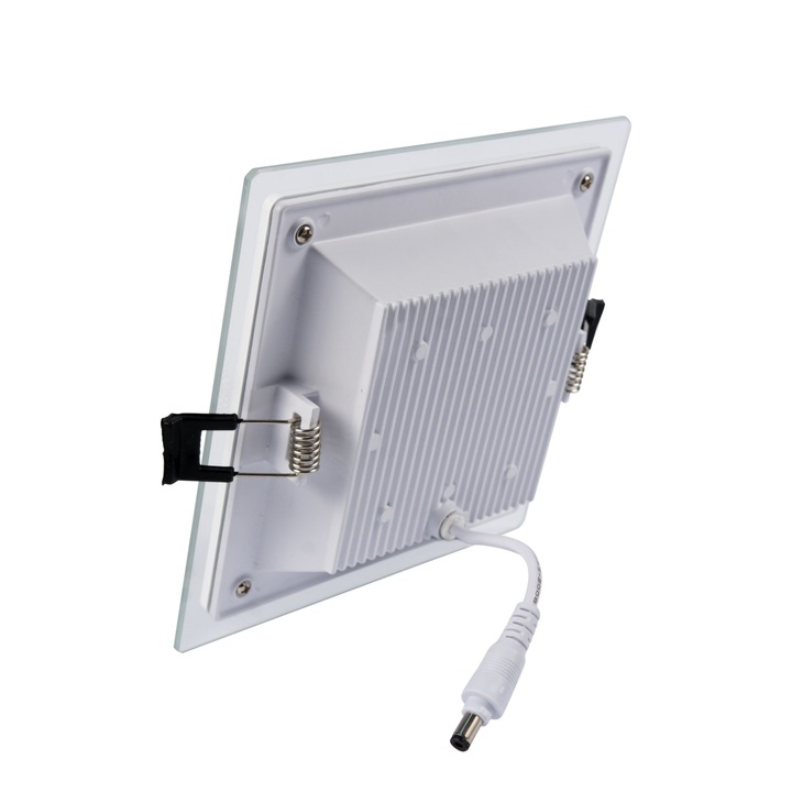Spot Led Cob Patrat Sticla-10W-Cald