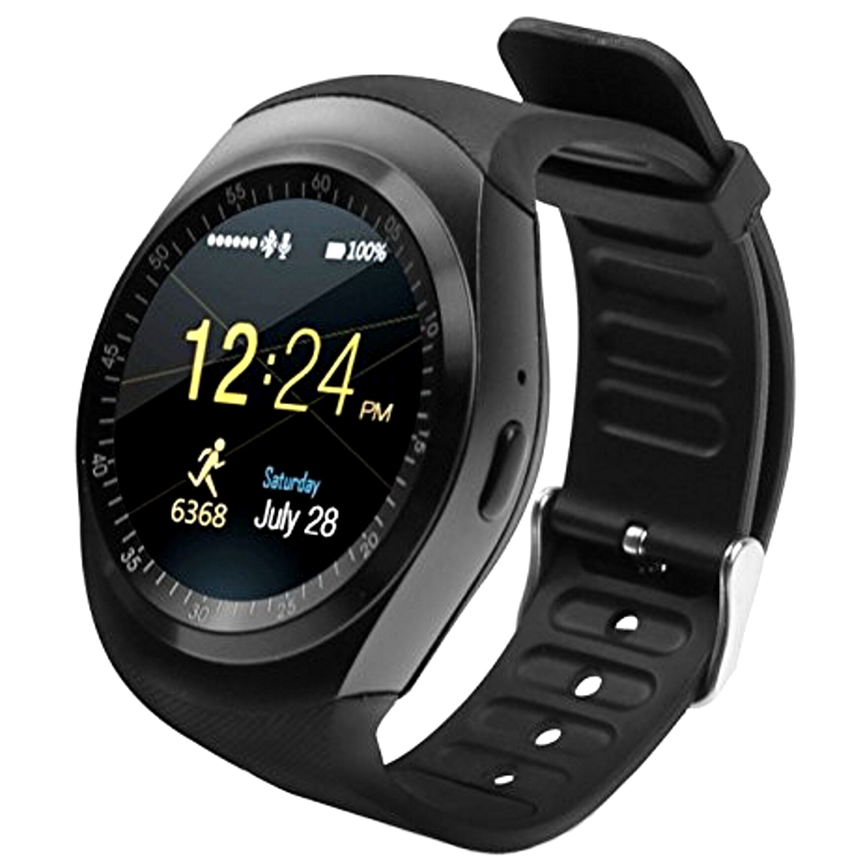 Ceas Smartwatch sport Yondu V1 , cartela SIM , 1.3 inch HD display , touchscreen , compatibil Android , culoare : Negru