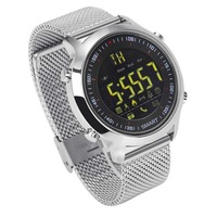 ceas smartwatch extreme 2018 rezistent la apa monitorizare activitate fitness in timp real compatibil android  ios bluetooth 40 autonomie baterie pana la 12 luni notificari apeluri sms curea metalica argintiu imagen 40_0_
0
