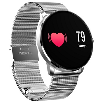 Ceas Smartwatch si Bratara Fitness Crimson 2018 , model elegant , Masurare Tensiune, Bataile inimii, Waterproof, Monitor Somn , Alerta Mesaj / Apel , Display OLED , Metalic Silver Ceas Smartwatch si Bratara Fitness Crimson 2018 , model elegant , Masurare Tensiune, Bataile inimii, Waterproof, Monitor Somn , Alerta Mesaj / Apel , Display OLED , Metalic Silver