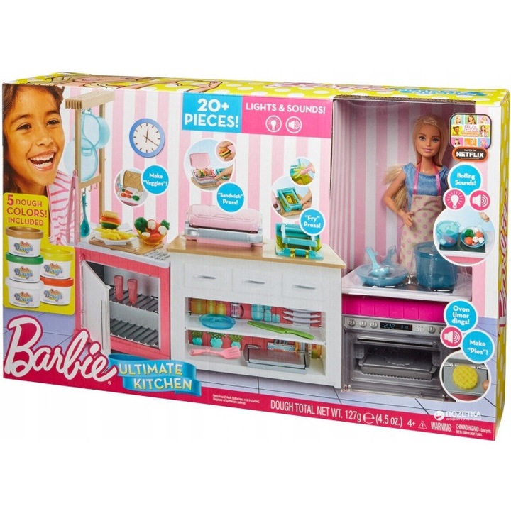 Barbie Set Bucatarie Ideala pentru Copii - Distractie Creativa