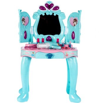 Masuta de MAKE-UP pentru fetite, PRINCESS MAGIC DRESSING, Multiple Accesorii CHIC pentru infrumsetare, Jocurile de lumini si sunete intregesc DECORUL orcarei printese, Spatiu de depozitare inclus, Culoare-Turcoaz Masuta de MAKE-UP pentru fetite, PRINCESS MAGIC DRESSING, Multiple Accesorii CHIC pentru infrumsetare, Jocurile de lumini si sunete intregesc DECORUL orcarei printese, Spatiu de depozitare inclus, Culoare-Turcoaz