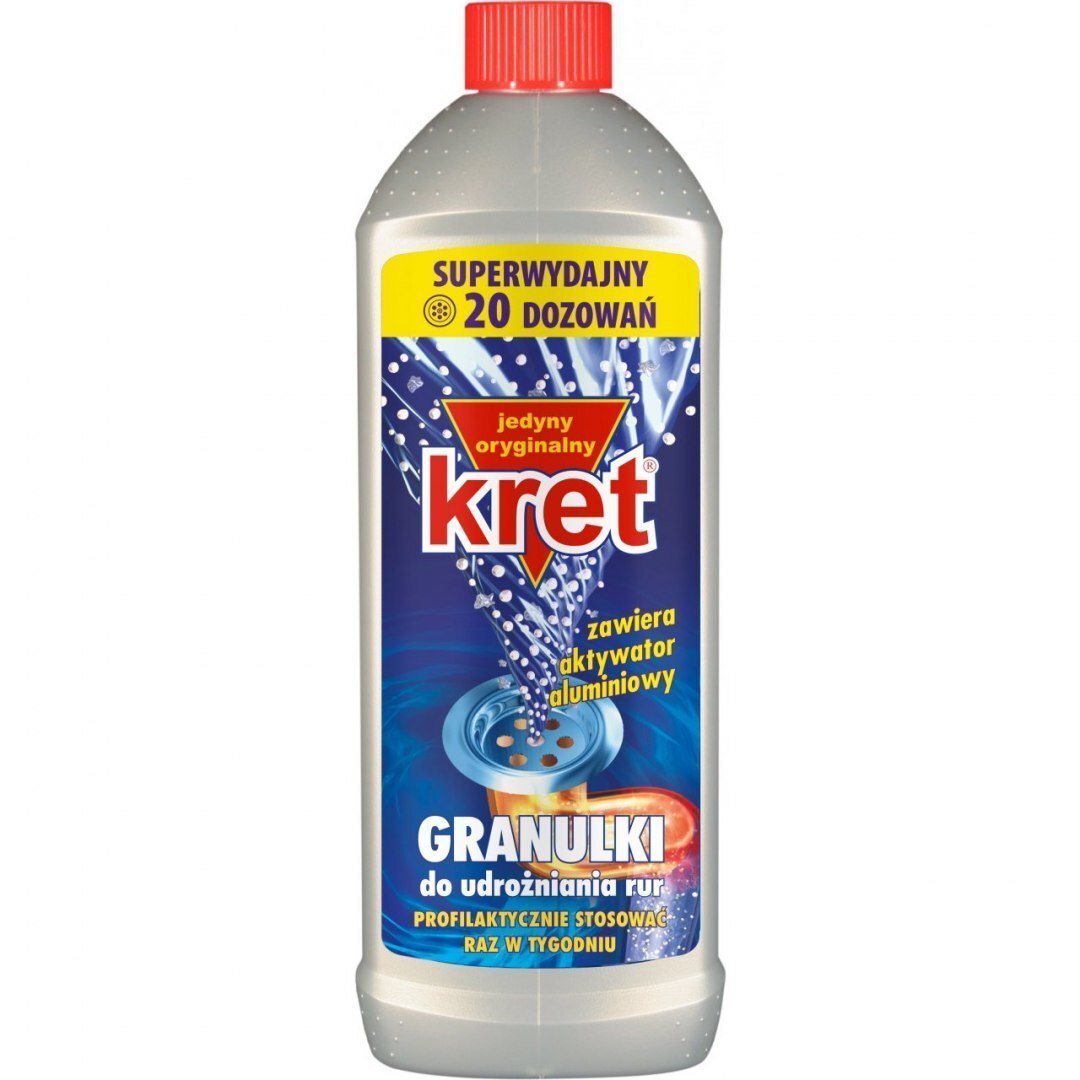 Solutie granulata pentru desfundat tevi Kret, 800g