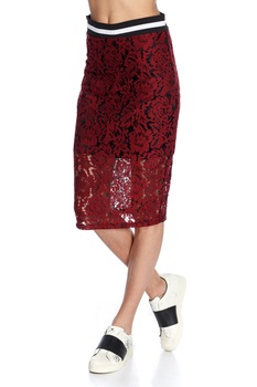 Fusta Barra dantela CuAnna, Bordo Fusta Barra dantela CuAnna, Bordo