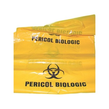 Saci polietilena, galbeni, inscriptionati  Saci polietilena, galbeni, inscriptionati