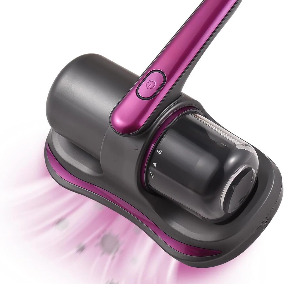 Aspirator Antiacarieni Alista Home®, 8000 Pa, Fara Fir, Filtru HEPA, Baterie 3600 mAh, UVC, Rezervor 500 ml, Curatare Pat, Canapea si Covoare