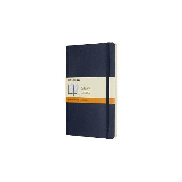 Moleskine Classic Notebook, Large, Ruled, Sapphire Blue, Soft Cover (5 X 8.25), Moleskine (Author)