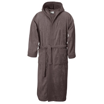 Halat baie gluga, Lux Velour Collection, L-XL, Taupe, 100% bumbac Halat baie gluga, Lux Velour Collection, L-XL, Taupe, 100% bumbac