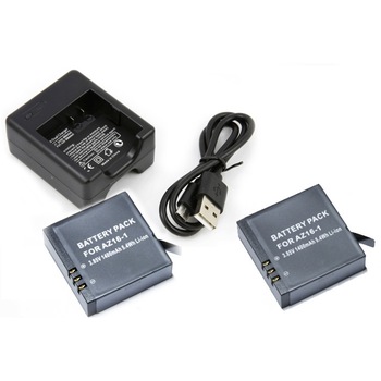 Set 2 baterii AZ16-1 1400 mAh/Incarcator baterie pentru Xiaoyi Yi 2 4k Set 2 baterii AZ16-1 1400 mAh/Incarcator baterie pentru Xiaoyi Yi 2 4k