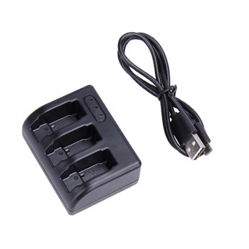 Incarcator Xrec pentru Gopro Hero 5, 3 x acumulator Ahdbt-501, Negru Incarcator Xrec pentru Gopro Hero 5, 3 x acumulator Ahdbt-501, Negru