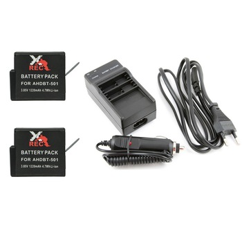 Set acumulator XREC, 2 baterii reincarcabile pentru Gopro Hero 5 Black / Hero 6 Black Set acumulator XREC, 2 baterii reincarcabile pentru Gopro Hero 5 Black / Hero 6 Black