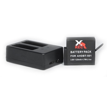 Set baterie AHDBT-501/Incarcator baterie pentru GoPro Hero 5 Black Set baterie AHDBT-501/Incarcator baterie pentru GoPro Hero 5 Black