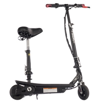 Trotineta Electrica cu Sa pentru Copii, Bigshot™, Rabatabila, Manere Anti-alunecare, Frane si Viteza pe Ghidon, Neagra Trotineta Electrica cu Sa pentru Copii, Bigshot™, Rabatabila, Manere Anti-alunecare, Frane si Viteza pe Ghidon, Neagra