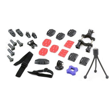 Kit de montare XREC 26W1, pentru GoPro 1/2/3/3+/4, 29 Elemente, Multicolor Kit de montare XREC 26W1, pentru GoPro 1/2/3/3+/4, 29 Elemente, Multicolor
