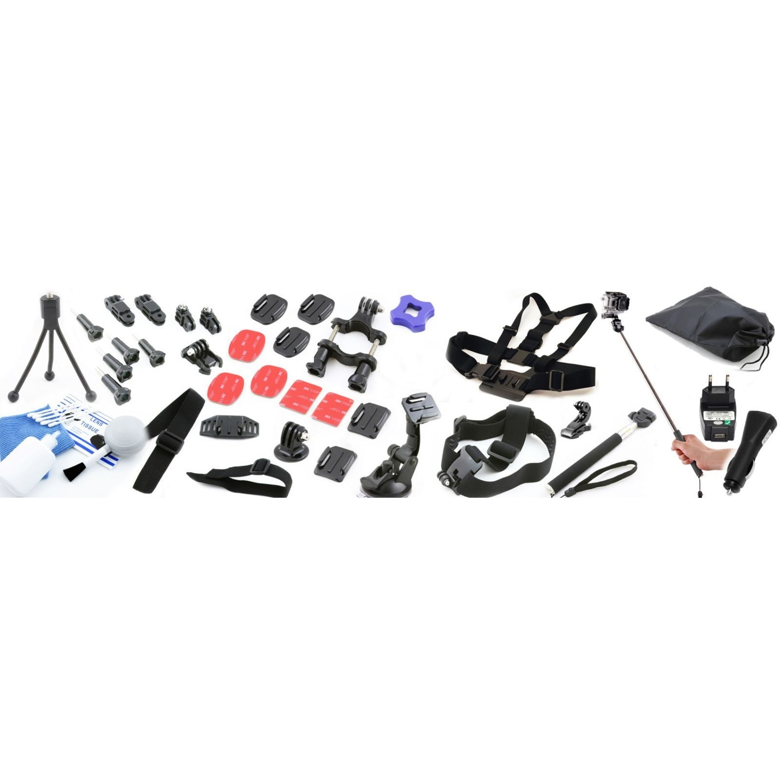 Kit XREC diverse accesorii pentru GoPro 1 / 2 / 3 / 3+ / 4